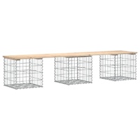 Garden Bench Gabion Design 203x44x42 cm Solid Wood Pine