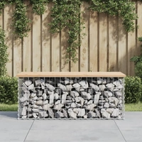 Garden Bench Gabion Design 103x44x42 cm Solid Wood Pine