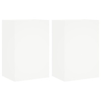TV Wall Cabinets 2 pcs White 40.5x30x60 cm Engineered Wood