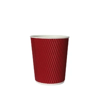 1000 pcs 8oz disposable takeaway coffee red