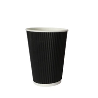 1000 pcs 12oz disposable takeaway coffee black