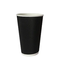 1000 pcs 16oz disposable takeaway coffee black