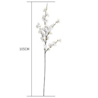 10x artificial silk flower fake cherry blossom bouquet table decor white