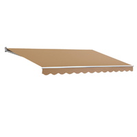Retractable Folding Arm Awning Motorised Remoter Sunshade 2.5Mx2M Beige