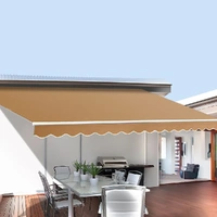 Retractable Folding Arm Awning Motorised Remoter Sunshade 2.5Mx2M Beige