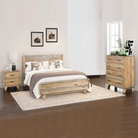 Woodland Rustic Timber 4 pcs King Bedroom Suite
