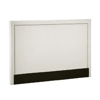 Bed Head Bed Frame Headboard King Fabric - RIVE Beige White