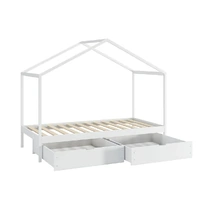  bed frame wooden single timber white
