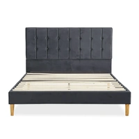  Fabric Bed Frame Double Mattress Grey
