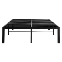 levede metal bed frame heavy duty storage space
