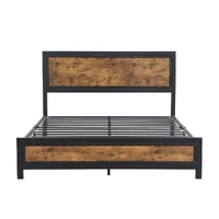 metal bed frame queen mattress