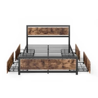  queen bed frame industrial mattress