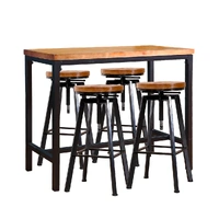  5pcs bar table barstools industrial