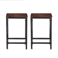  2x industrial bar stools wooden