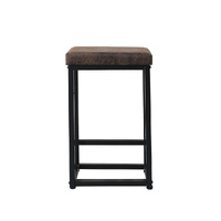 2X Bar Stools PU Leather Metal