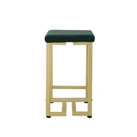  2x bar stools velvet backless