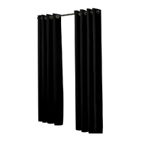 2x blockout curtains panels 3 layers black cd1003-140x230-bk