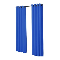 2x blockout curtains panels 3 layers blue cd1003-140x230-bk
