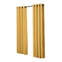 2x blockout curtains panels 3 layers mustard