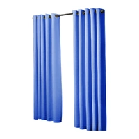 2x blockout curtains panels 3 layers blue