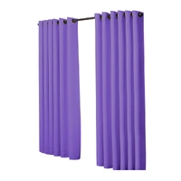 2x blockout curtains panels 3 layers purple
