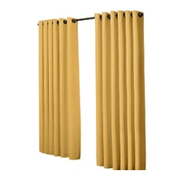 2x blockout curtains panels 3 layers mustard