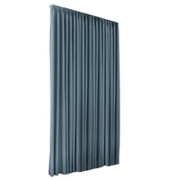  2xblockout curtains chenille 240x250 blue