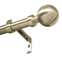 marlow curtain rod steel quiet rail pole set