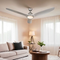 Devanti 64 Inch Ceiling Fan DC Motor w/Light w/Remote - Silver
