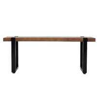 2x Dining Bench Chairs Wooden 115cm