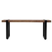  2x dining bench chairs wooden 115cm