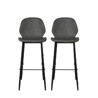  2x bar stool barstools counter grey