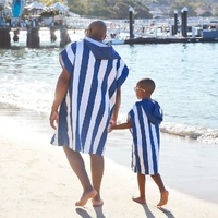 Dock & Bay Adult Poncho Hooded Towel | Cabana Collection | Whitsunday Blue S