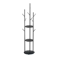  Coat Rack Clothes Stand 8 Hook Organizer Black