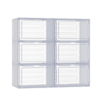 DIY Shoe Box Set of 6 Stackable Magnetic Door