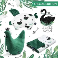  Light Blanket Large 110*140cm JUNGLE SWAN | Green