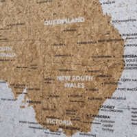  Australia Map Travel Board Small