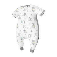  Bamboo Short Sleeve Sleep Sack with Feet - 0.6 Tog