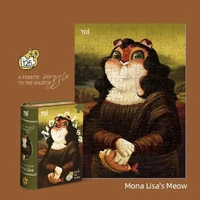  Cat in Art Puzzle - Mona Lisa