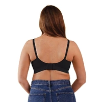  Silk Seamless Sheer Nursing Bra Black S