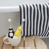  360-Degree Kids Electric Toothbrush with LED Light 4Yrs+ Black Cat