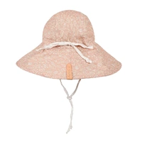 Bedhead Girls Wide- Brimmed Sun Bonnet Hat- Freya/Flax S