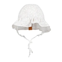 Bedhead Heritage Reversible Ruffle Bonnet Hat-Willow/Blanc M
