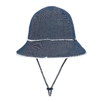 Bedhead Toddler Bucket Hat - Denim Ruffle Trim S