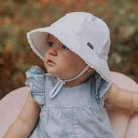 Bedhead Toddler Bucket Hat - White Ruffle Trim S