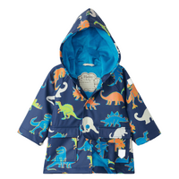  Colour Changing Baby Raincoat | Linework Dinos Size 9-12 Months