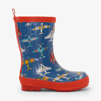  Shiny Kids Rain Boots | Flying Aircrafts size 7