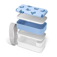  Original Graphic 1L Lunch Bento Box- Blue Butterfly Blue Butterfly