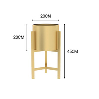 45cm gold metal plant stand with flower pot holder corner shelving rack indoor display