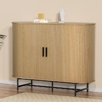 Artiss Buffet Sideboard Cupboard Cabinet Sliding Doors Pantry Storage Oak PIIA